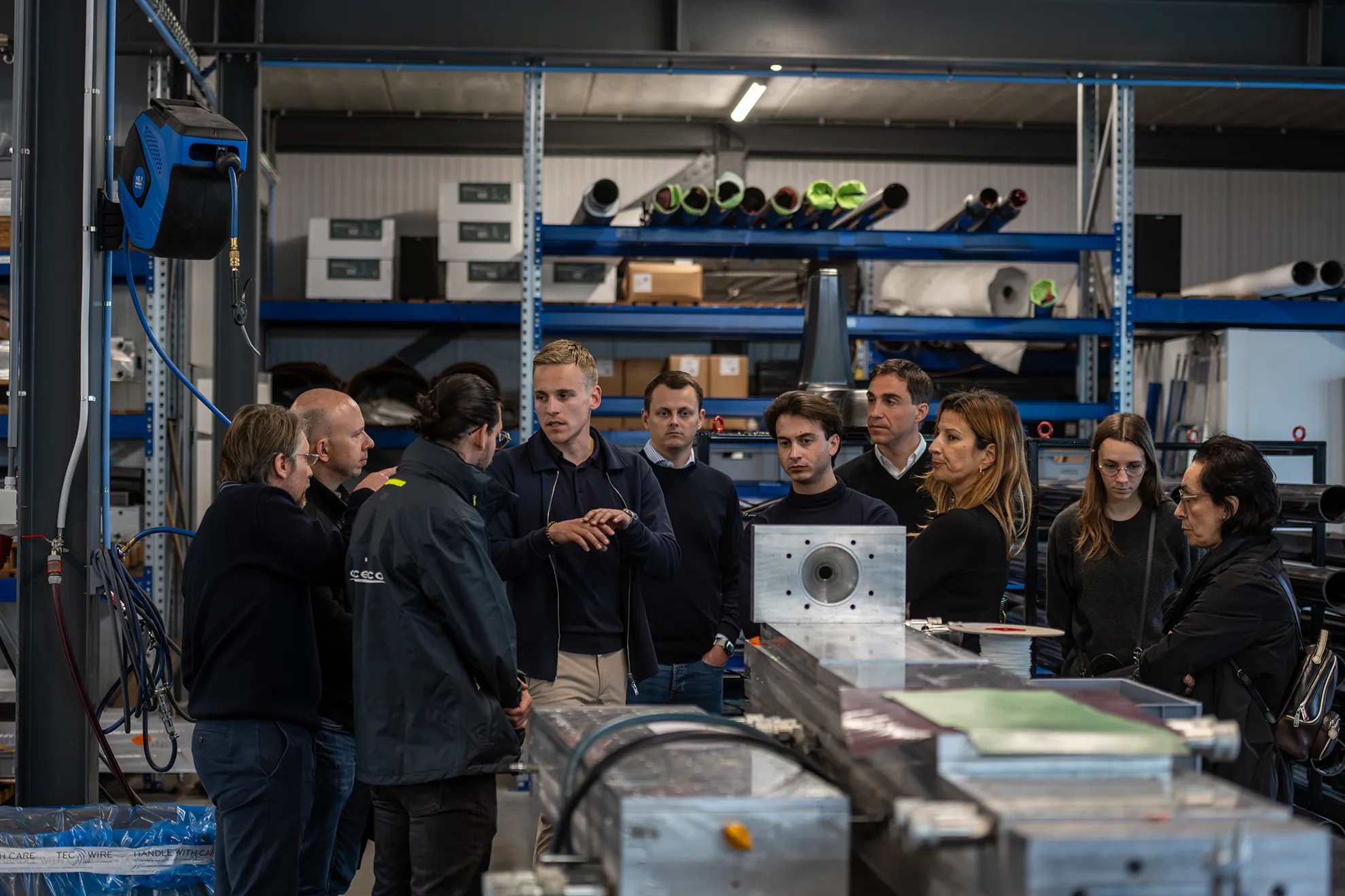 Espen Oeino International visiting Tec Wire's Experience Center
