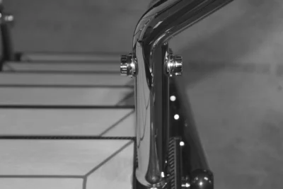 Tec Wire's Carbon Fibre Boarding Ladder includes stainless steel parts, all polished to a high-gloss mirror 8 finish.