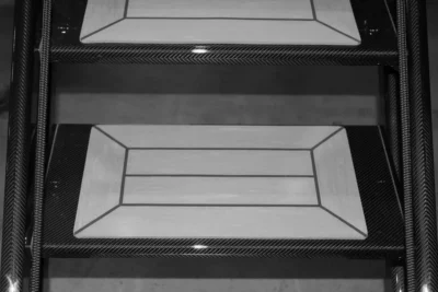 Tec Wire's Carbon Fibre Boarding Ladder can be made to measure. One of the bespoke options is the amount of steps.