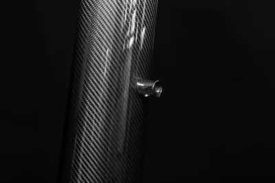 Stainless Steel connection points between Stanchions and Carbon Fibre Jackstaff