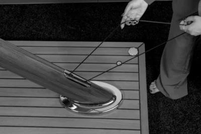 Internal Line System inside of the Carbon Fibre Flagpole, making it user-friendly for installation