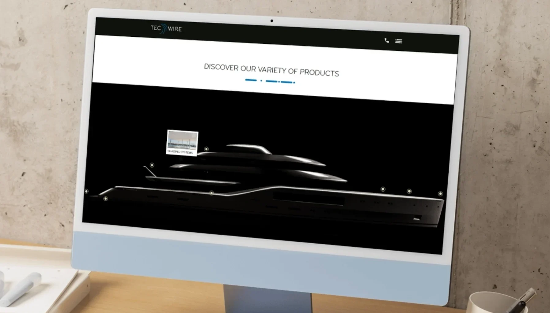 Tec Wire's newest website, together with Blackdesk