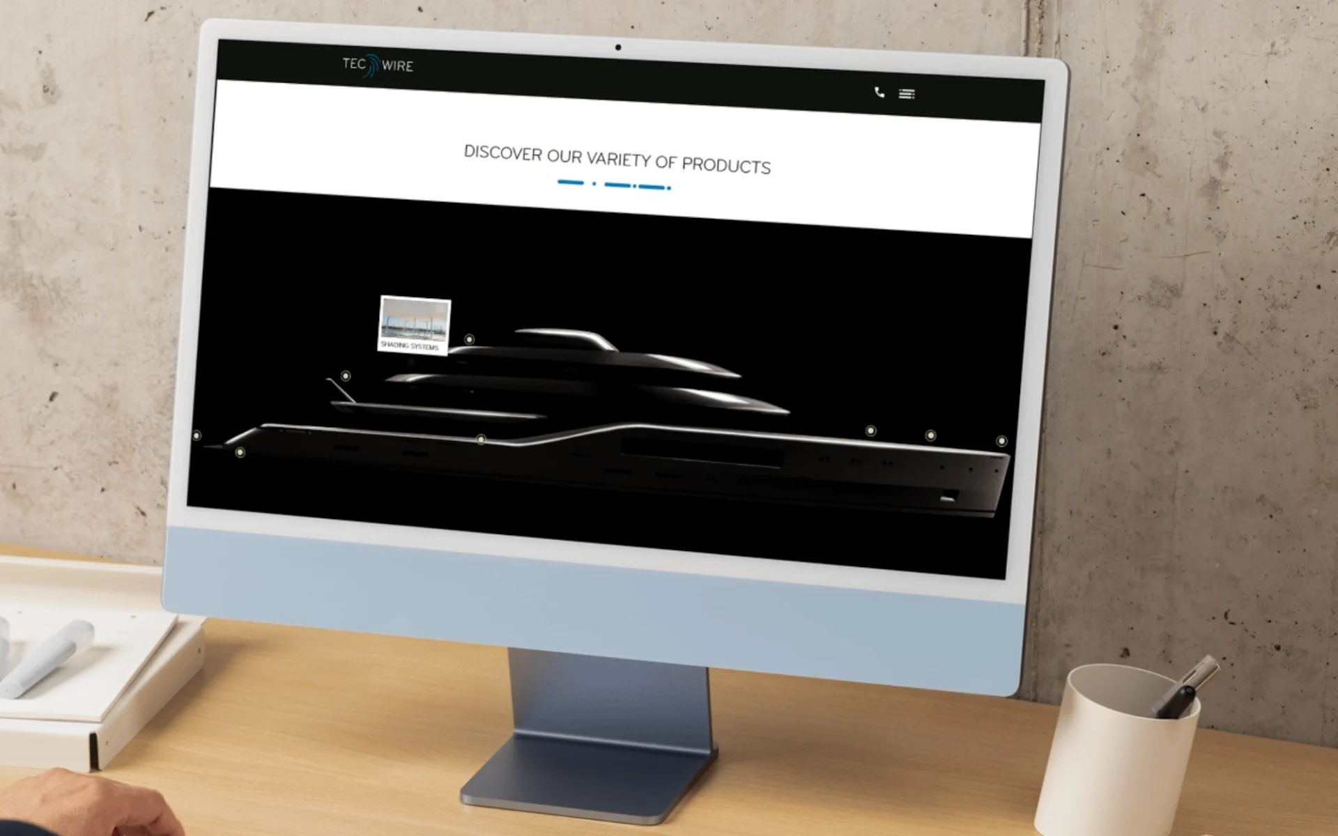 Tec Wire's newest website, together with Blackdesk