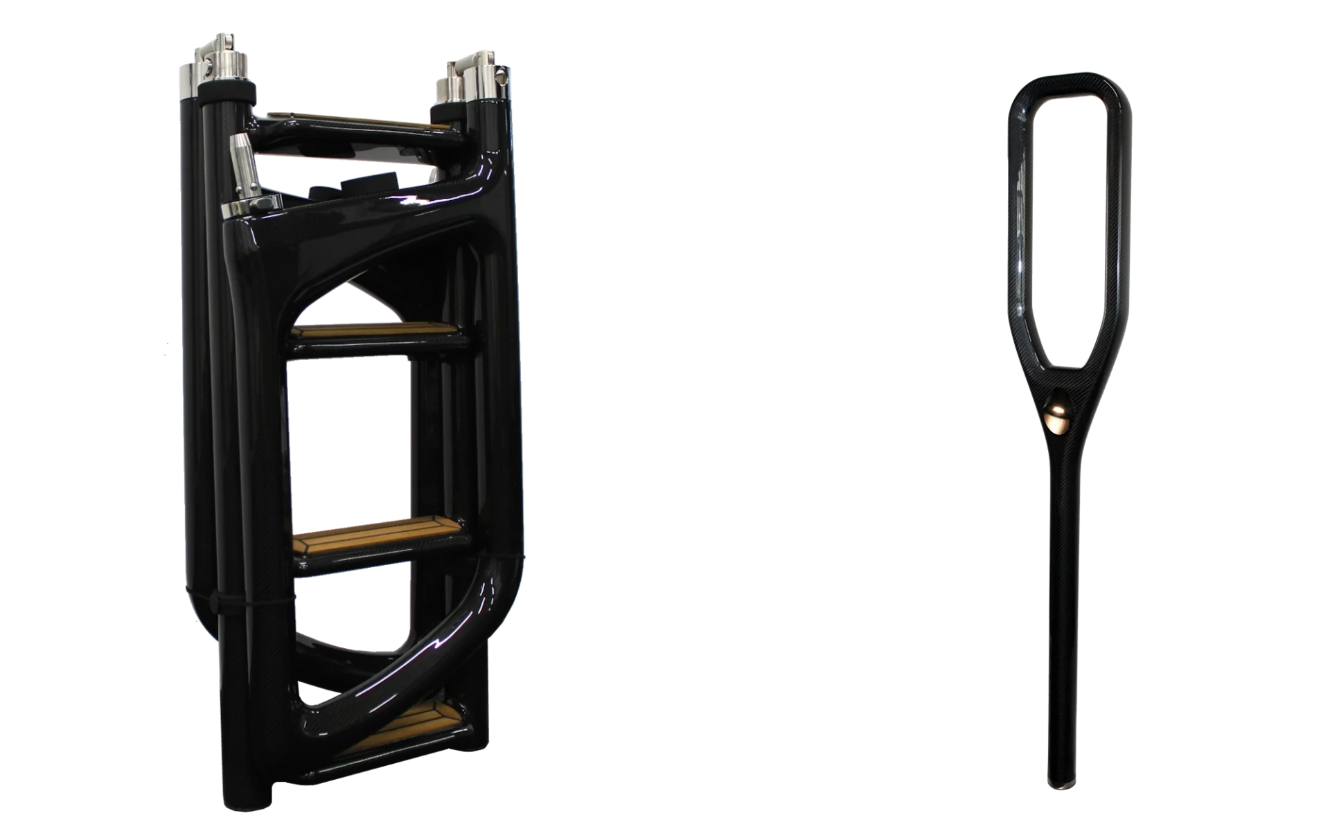 Tec Wire's Carbon Fibre Tender Ladder (Foldable) and Boarding Handle (with Espen Oeino)