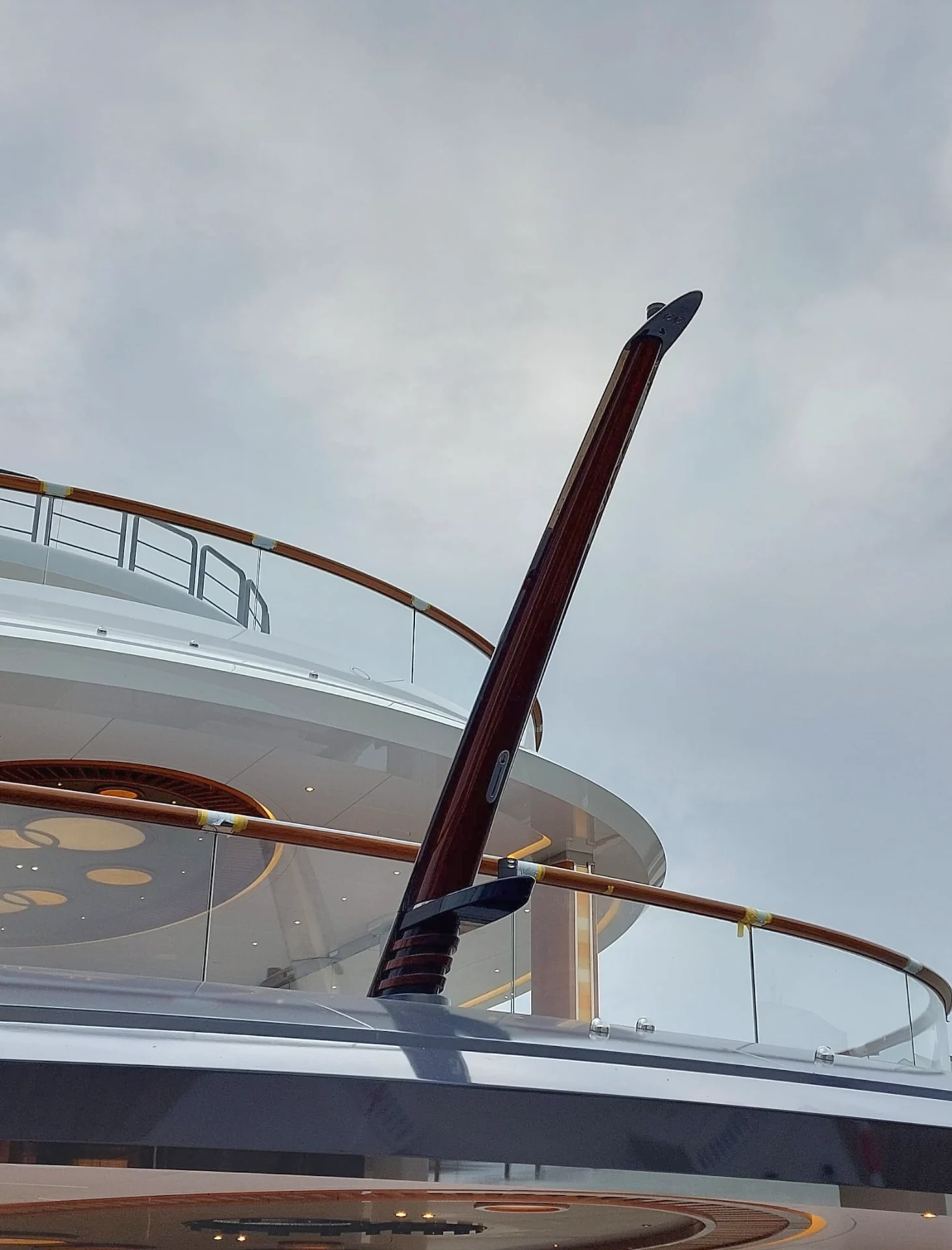 Tec Wire Custom Carbon Fibre Flagpole for Superyachts